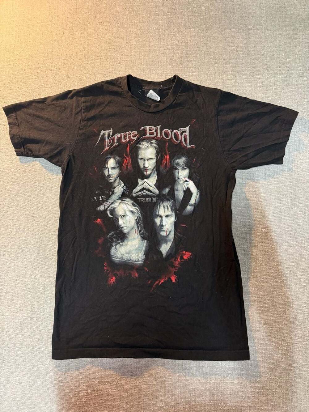 HBO True Blood TV Show Cast Group Shot Black T-Shirt Size Small